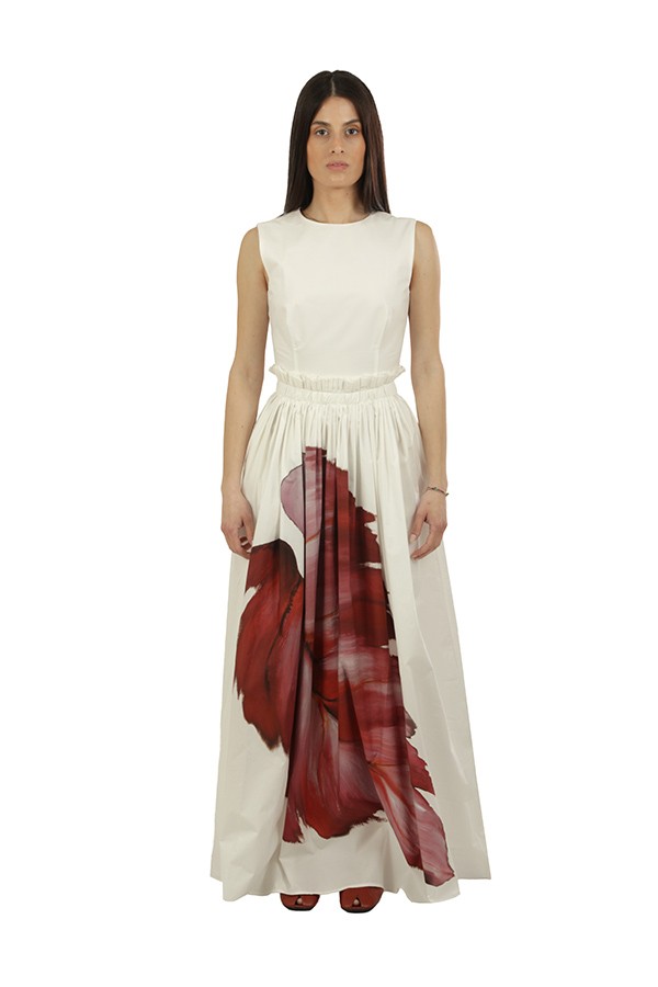 Vestito Co.Gò Only Leaf Bianco